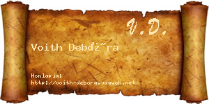 Voith Debóra névjegykártya